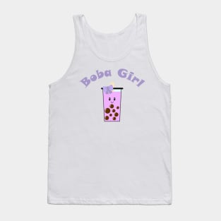 Boba Girl in Purple Tank Top